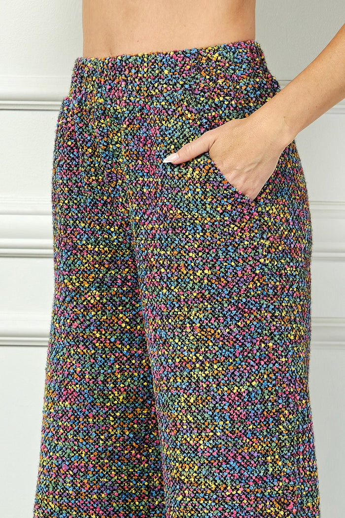boucle melange cropped pants