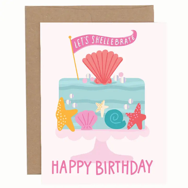 let's shellebrate bday greeting card