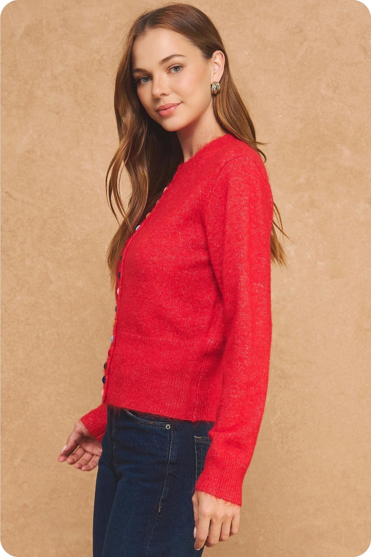 grady multi-color button cardigan