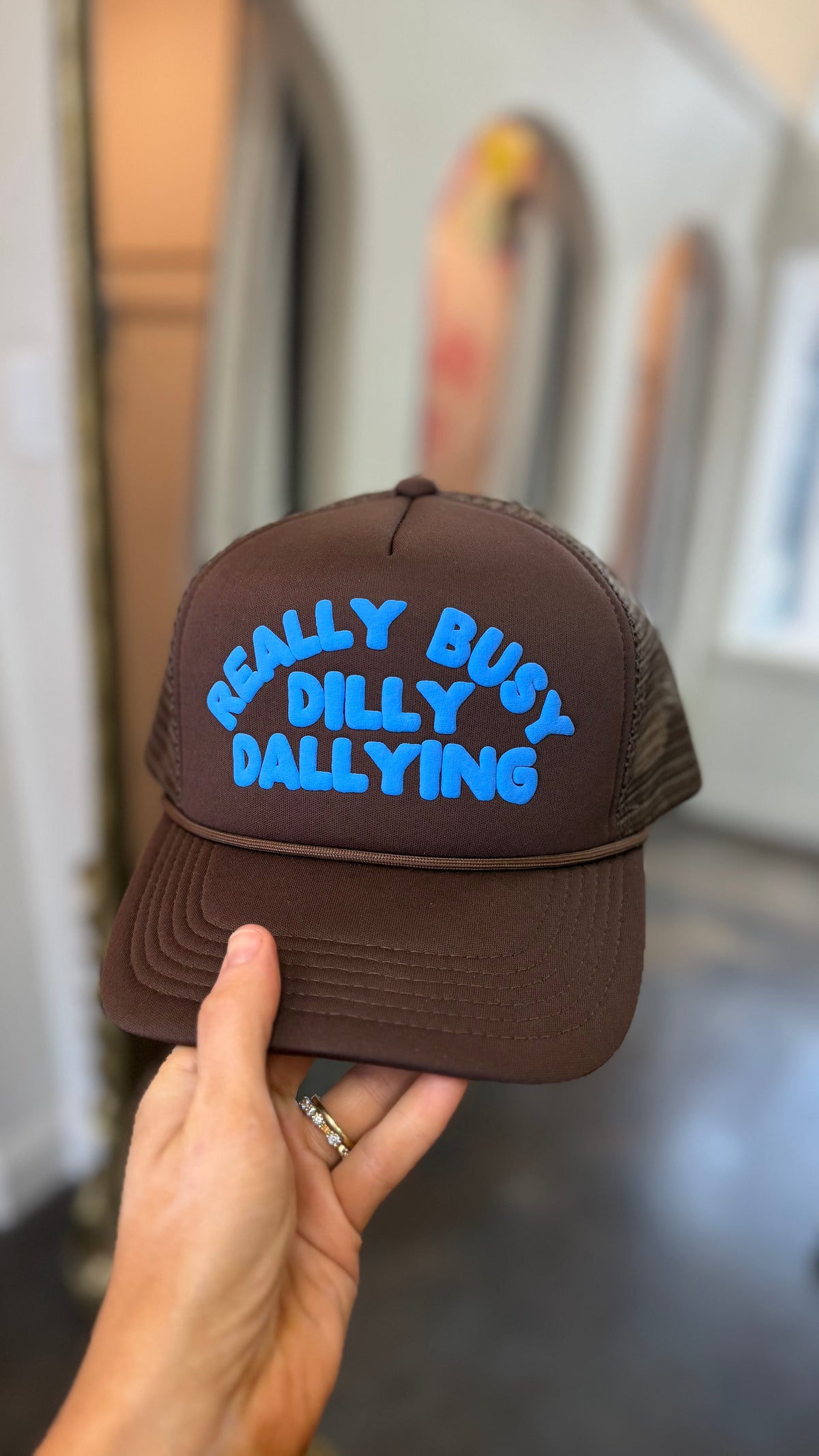 dilly dallying foam trucker hat