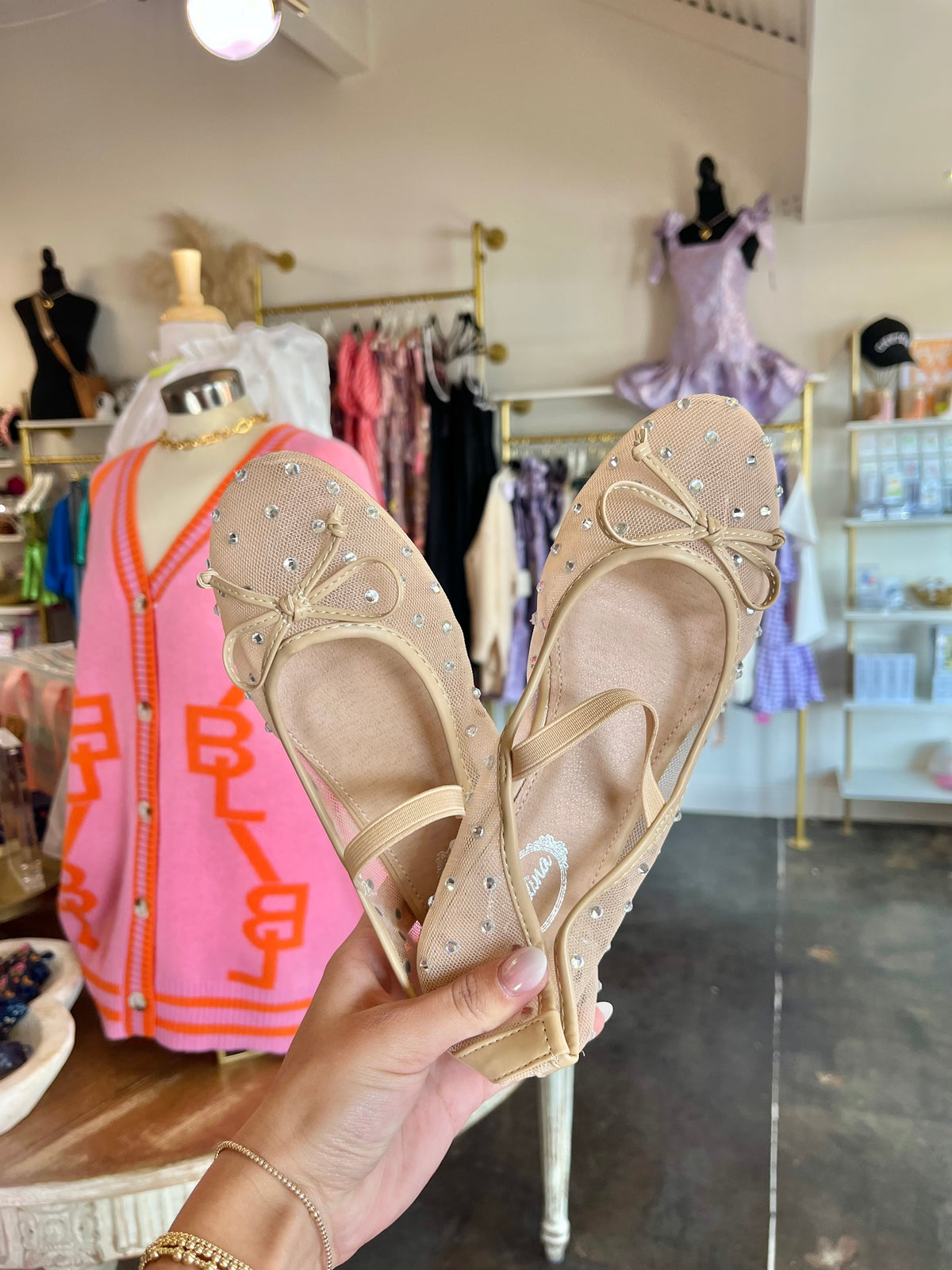 confetti ballet flats