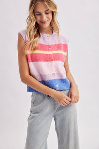 in rotation striped sweater tank