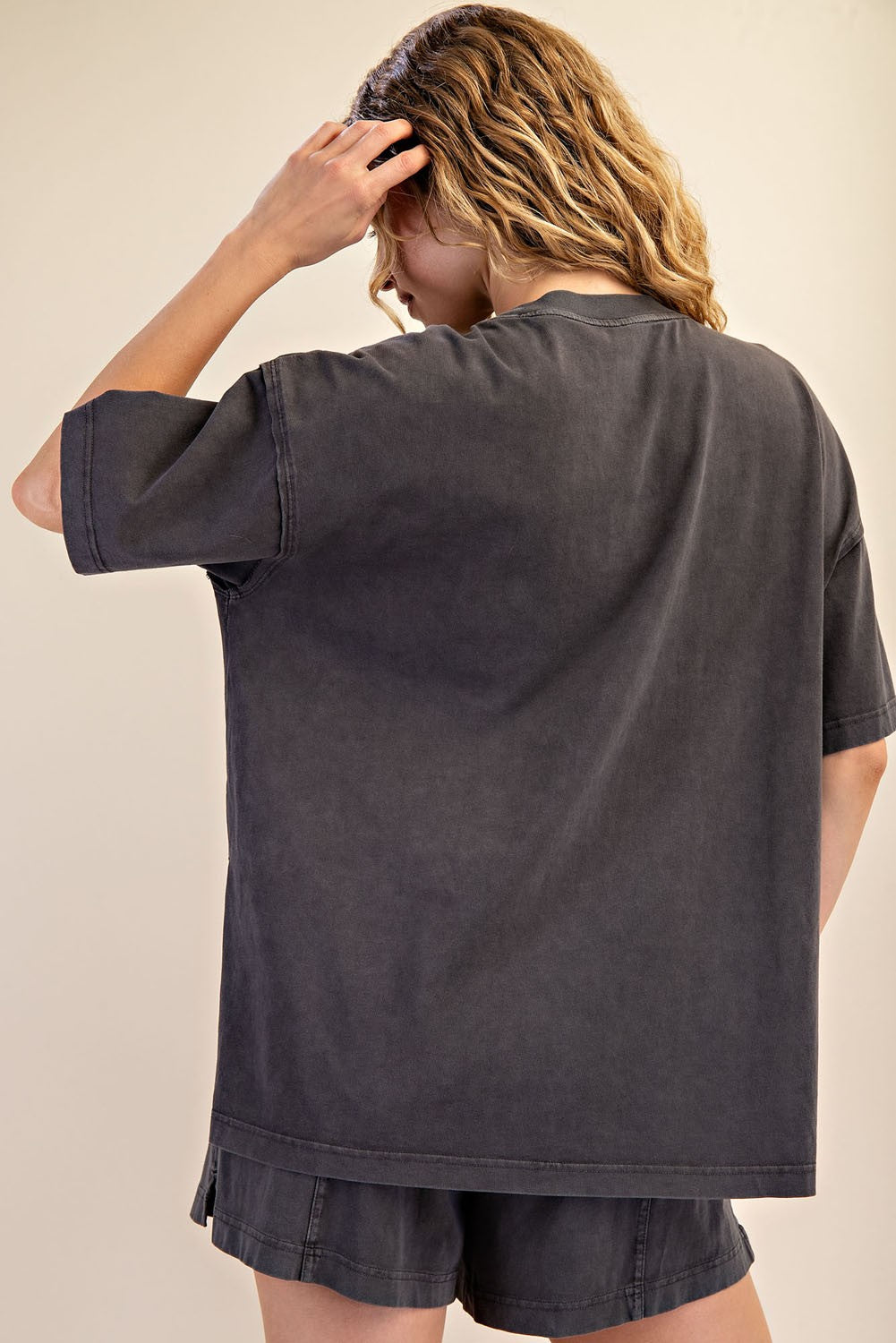 do it over again cotton split-hem tee