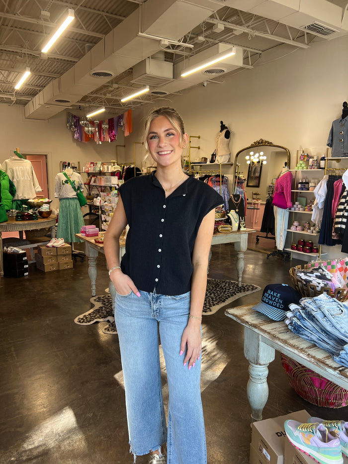 molly sleeveless cardigan