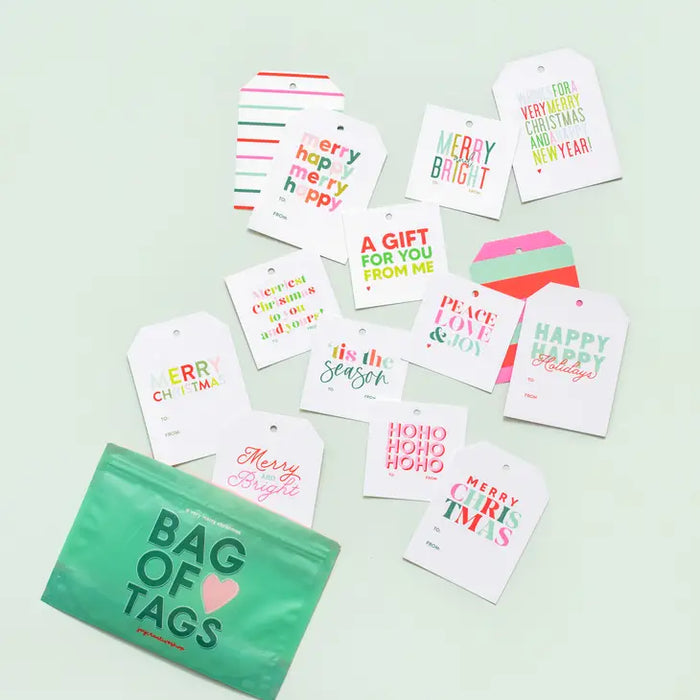 bag of tags - christmas