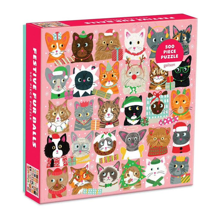festive furballs 500pc puzzle