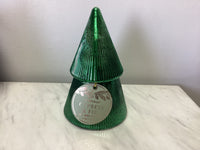 cypress + fir 7oz green ribbed candle