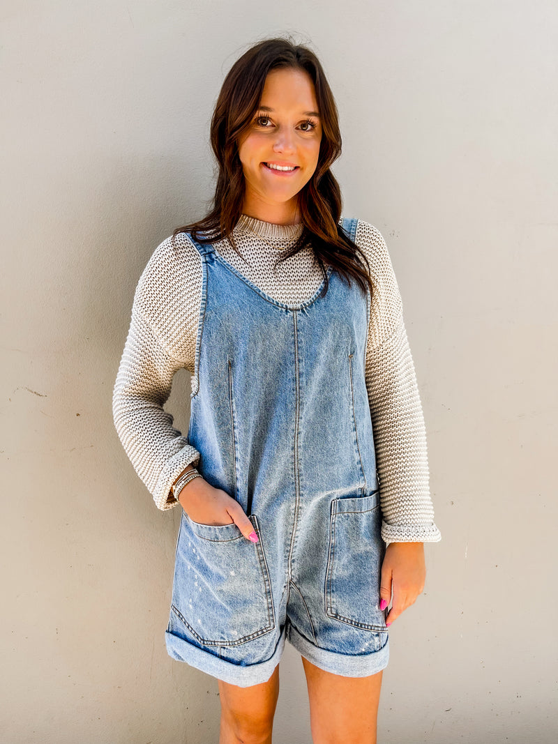 delilah denim romper | FINAL SALE