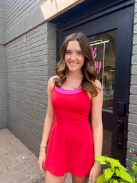 viola tennis dress | royal red