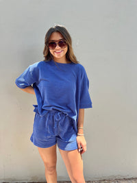 in a minute cropped ribbed set || FINAL SALE