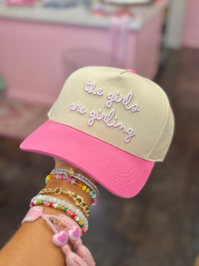 the girls are girling trucker hat