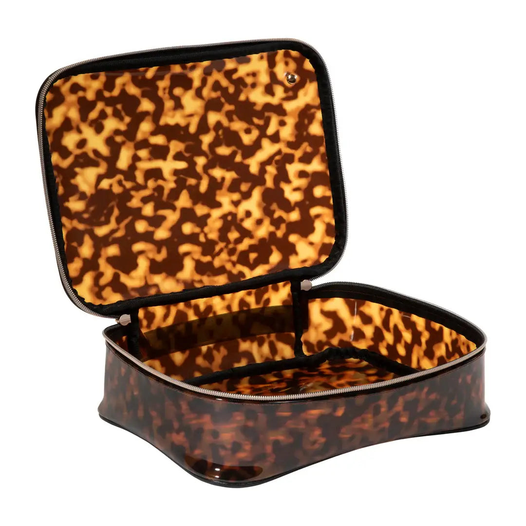 miami clearly tortoise claire jumbo makeup case