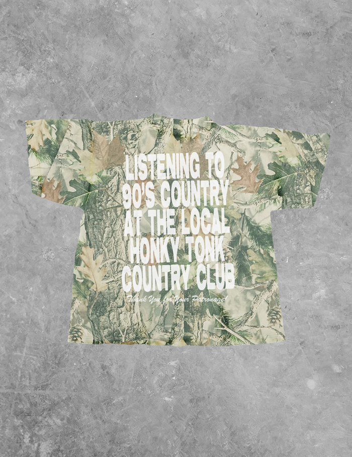 honky tonk country club oversized tee