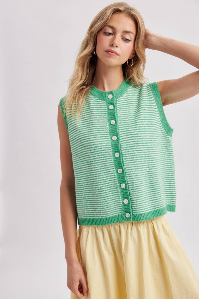 mara striped sweater tank