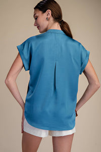 arden silky short-sleeve top