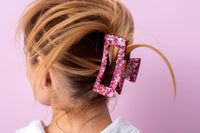 Pink confetti claw clip