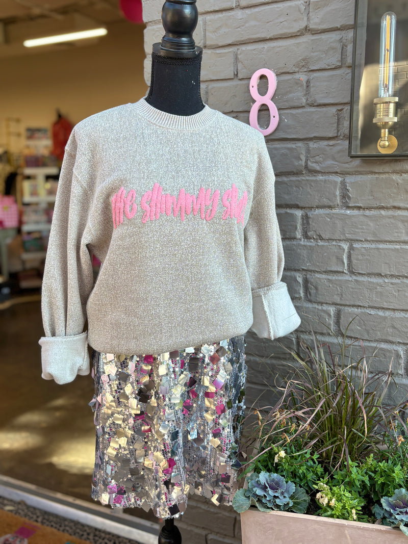 oatmeal shimmy sweatshirt