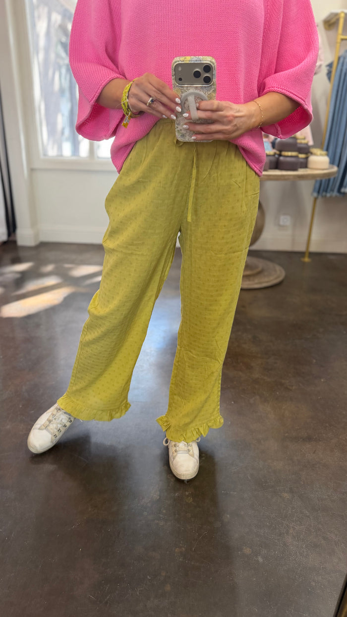 just because polka dot drawstring pants