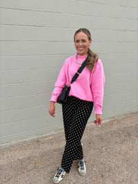 bubblegum mockneck sweatshirt