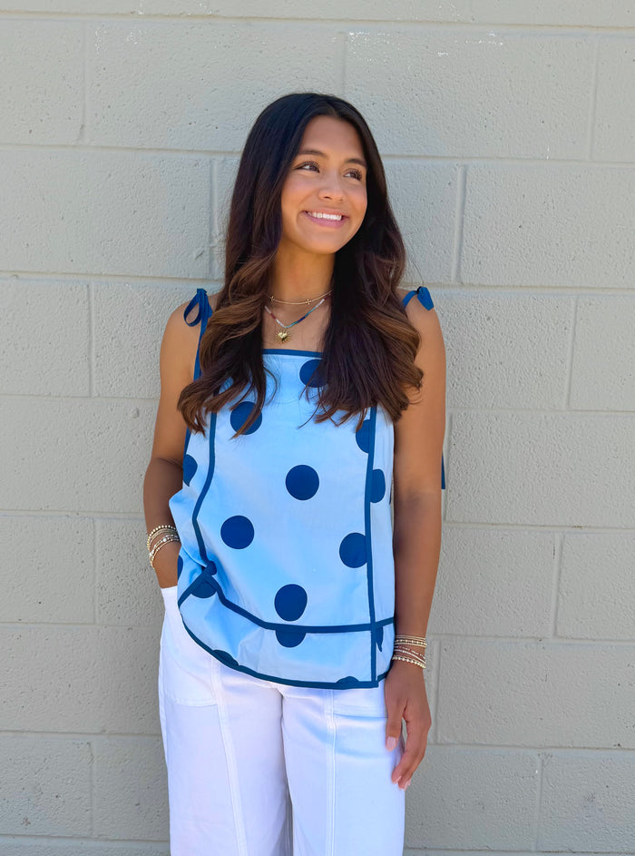 summer fling polka dot tank