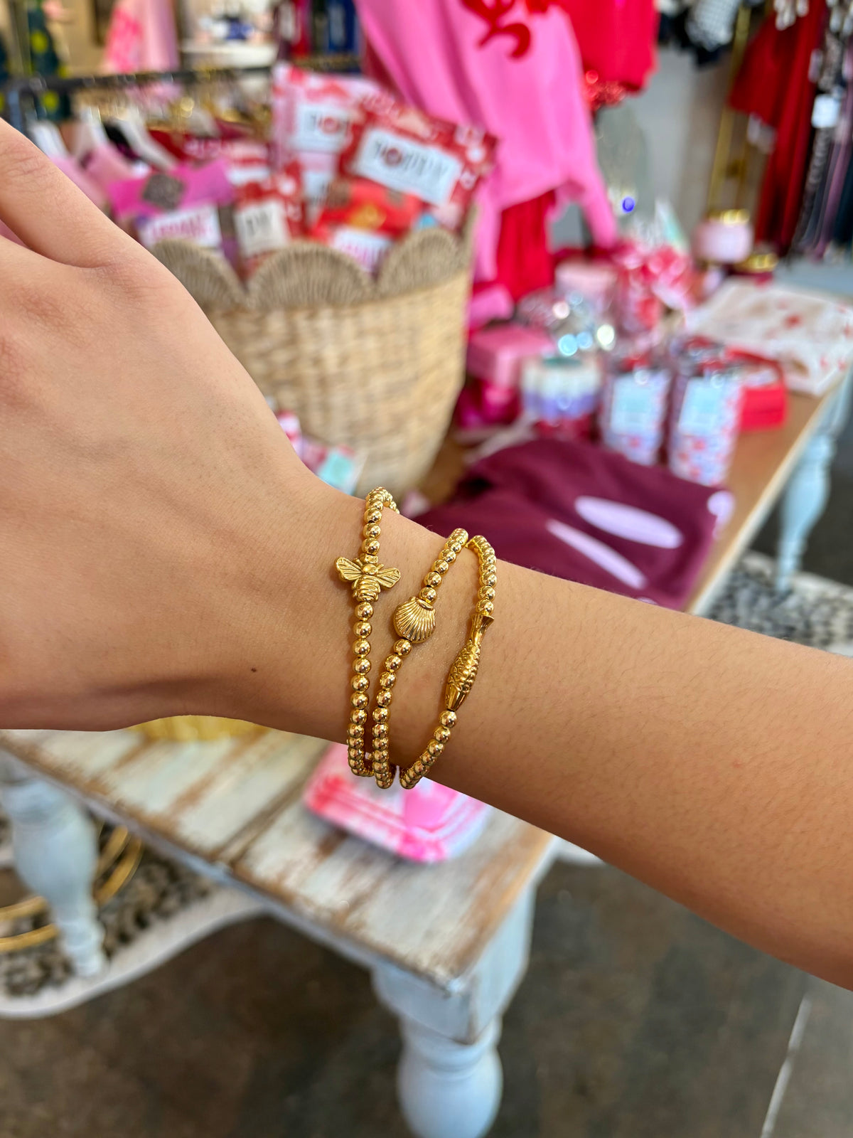 seaside treasures gold bracelet set