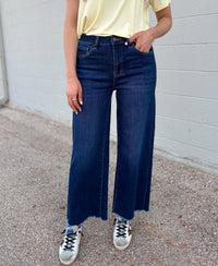 thank me later dark-wash denim