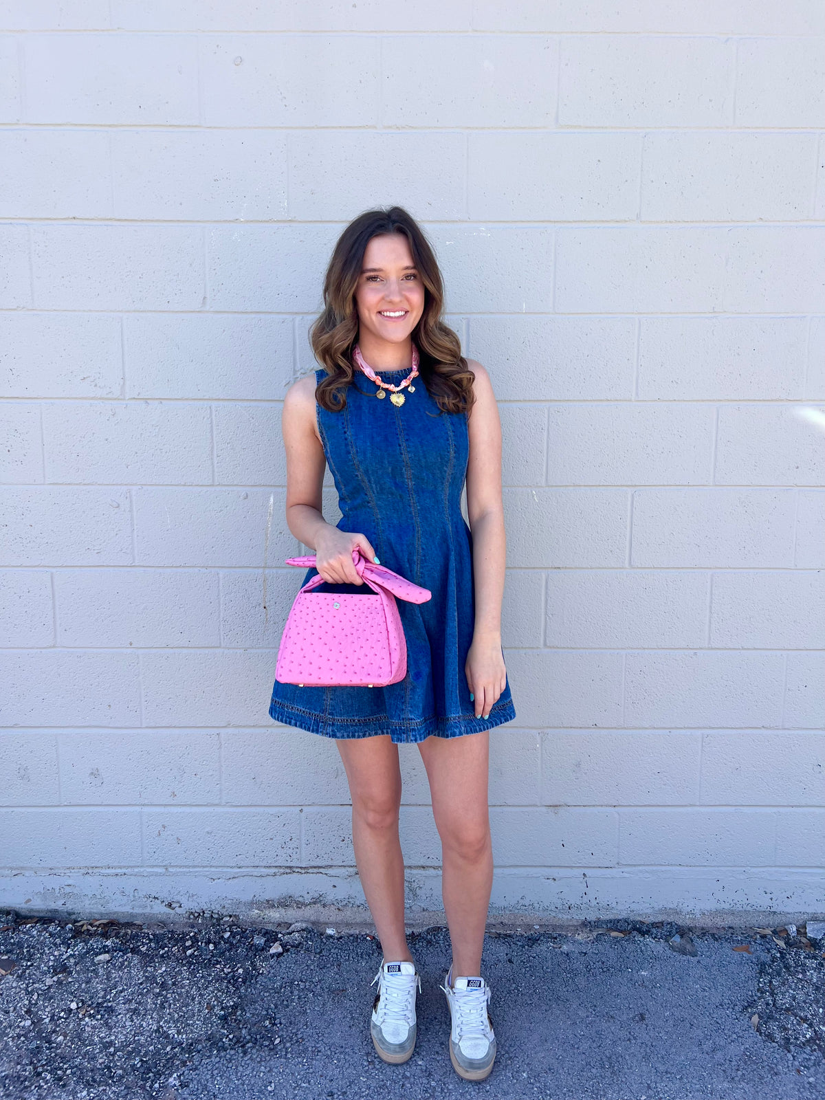 there was this girl denim dress