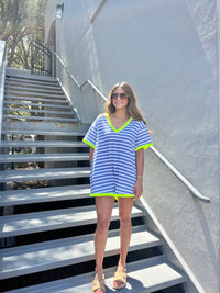 on the contrast terry romper