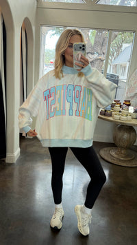 happiest reversible mock neck sweatshirt