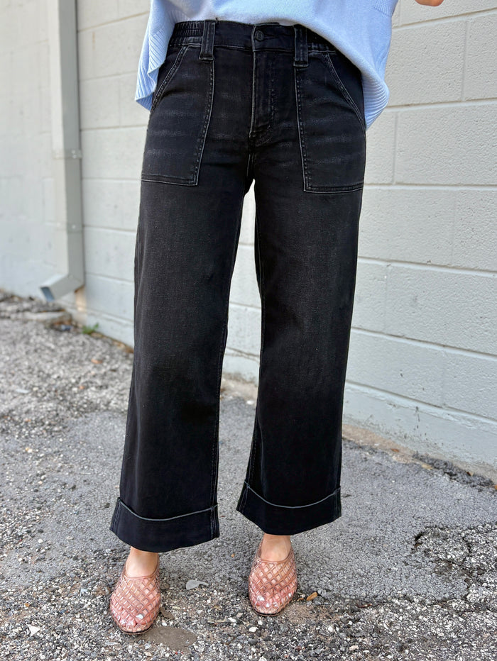 better off elastic waistband denim