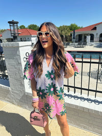 lulu short sleeve mini caftan