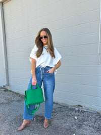 kate drawstring barrel denim