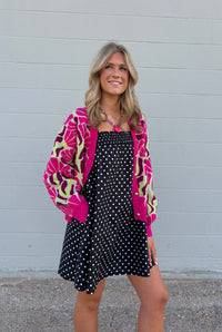 on the dotted line mini dress