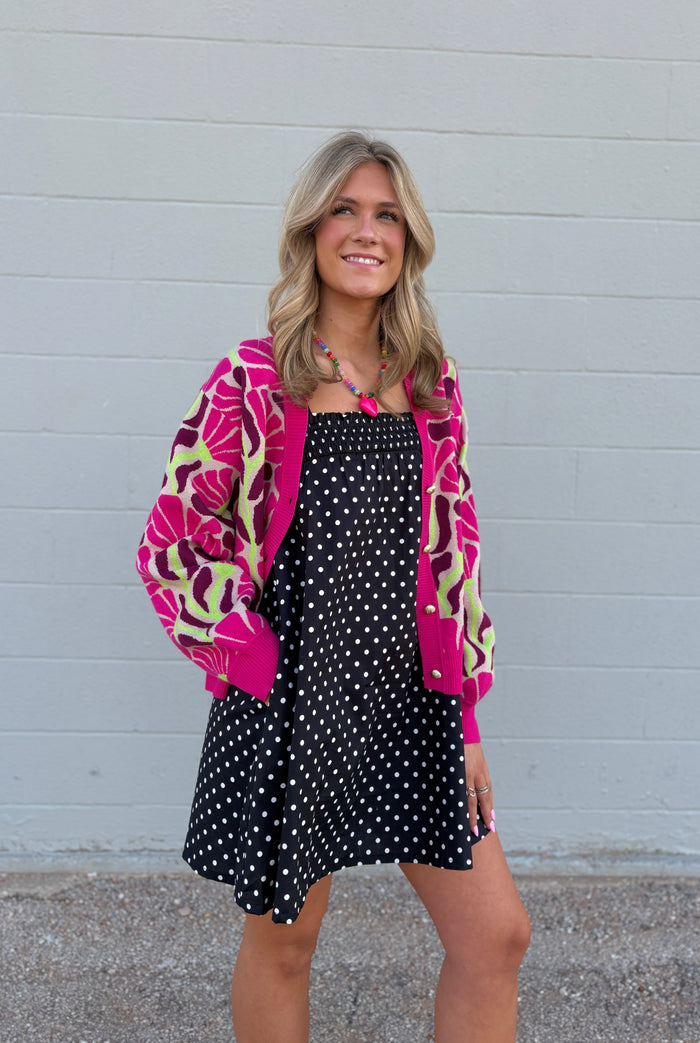 on the dotted line mini dress