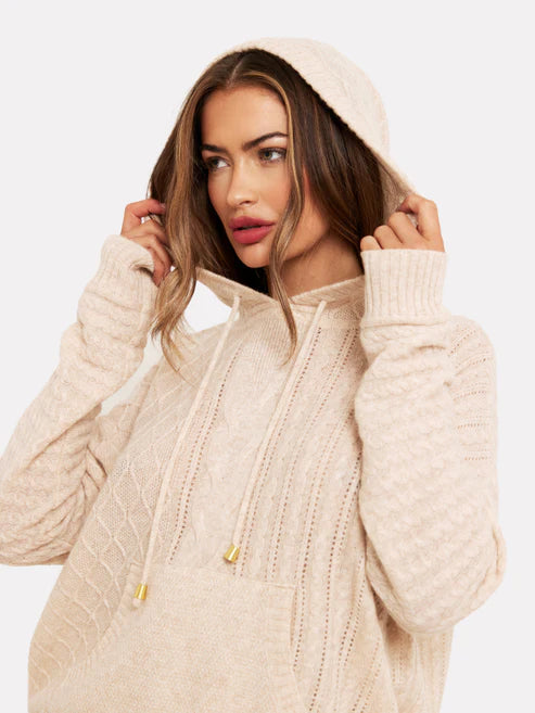 BRODIE CASHMERE | luxe cable hoodie | FINAL SALE