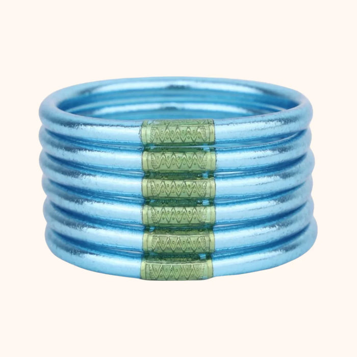 BuDhaGirl | azure all weather bangles | set of 6