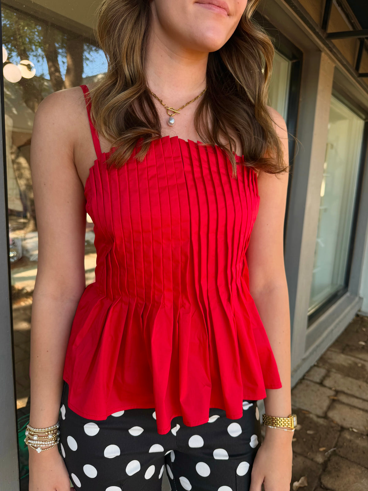 the audacity pleated cami top