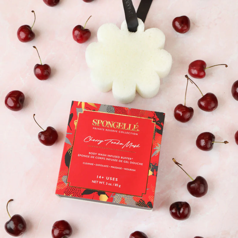 spongelle | cherry tonka musk boxed flower