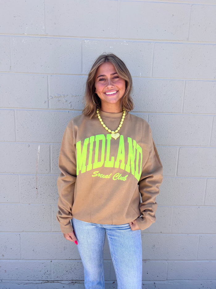 neon MIDLAND social club sweatshirt