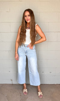 aria wide-leg denim pants | FINAL SALE