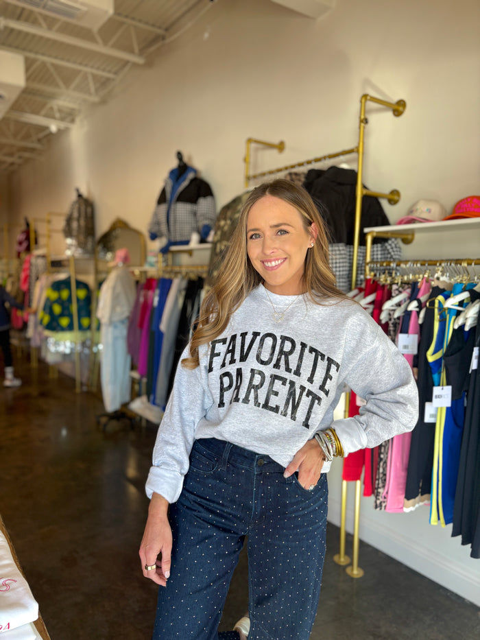 favorite parent crewneck sweatshirt