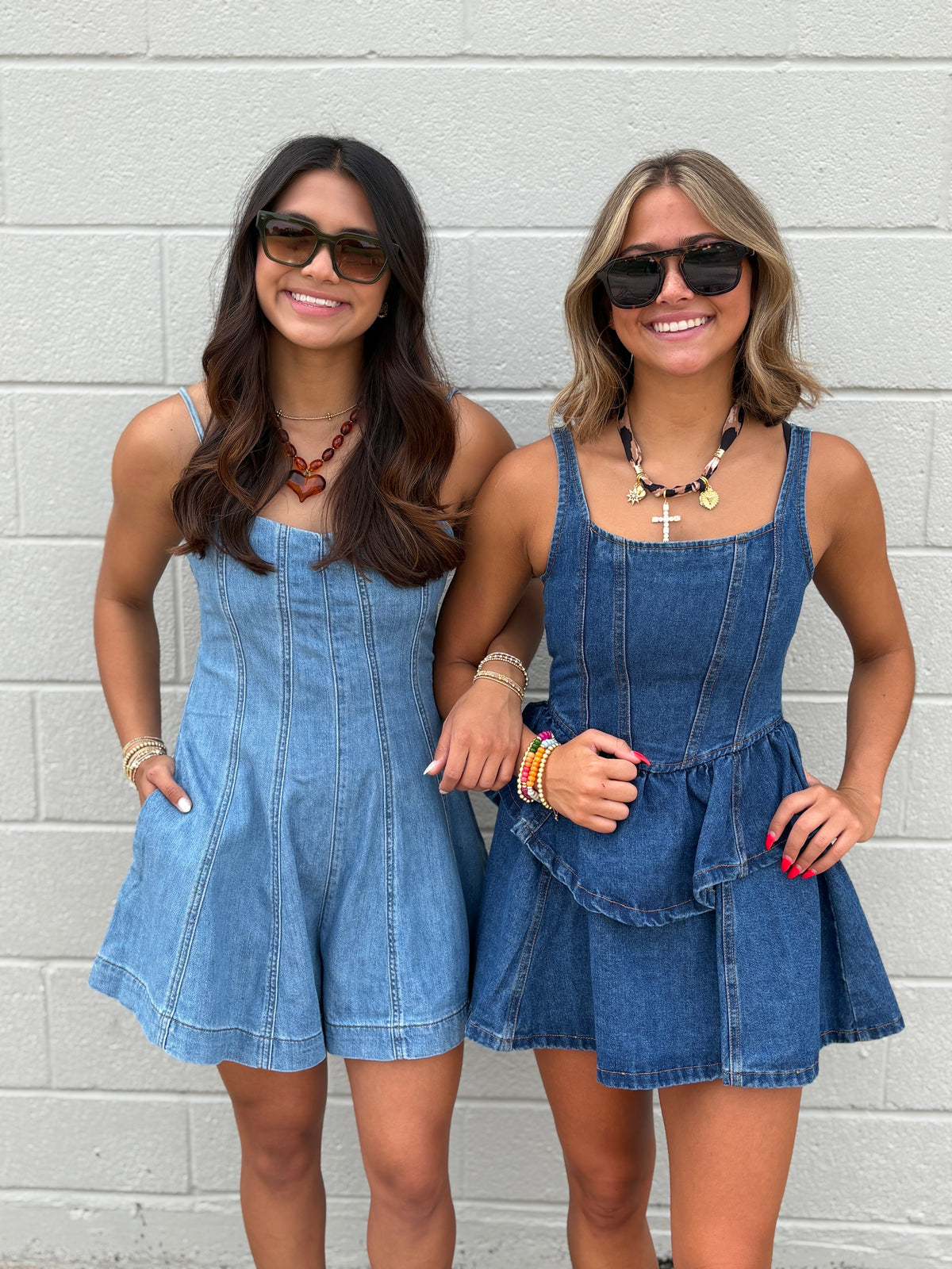 we've got questions peplum denim dress