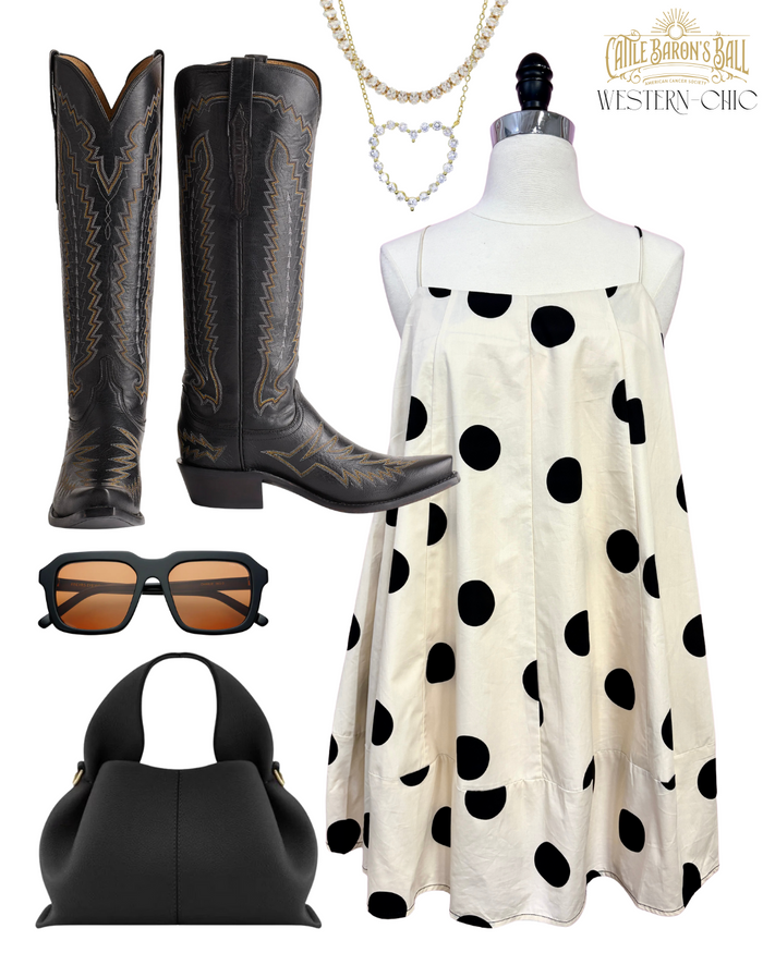 dot the I polka-dot trapeze mini dress