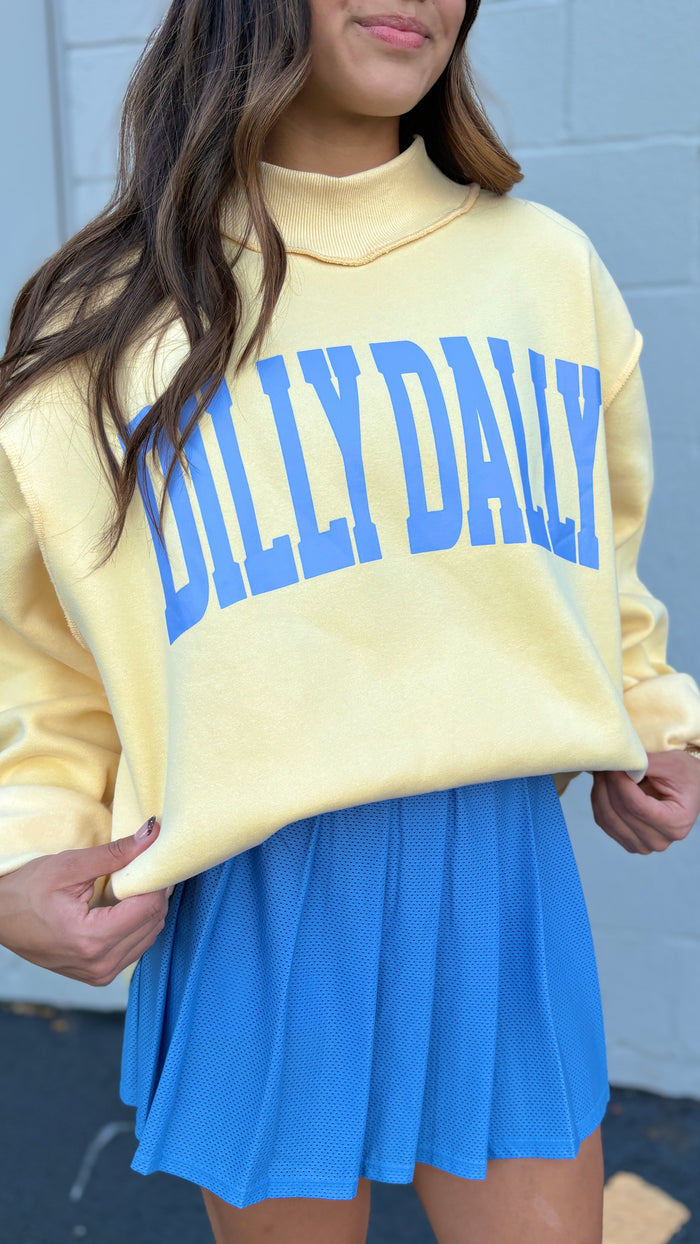dilly dally mockneck sweatshirt
