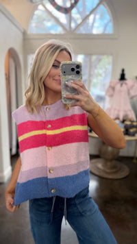 in rotation striped sweater tank