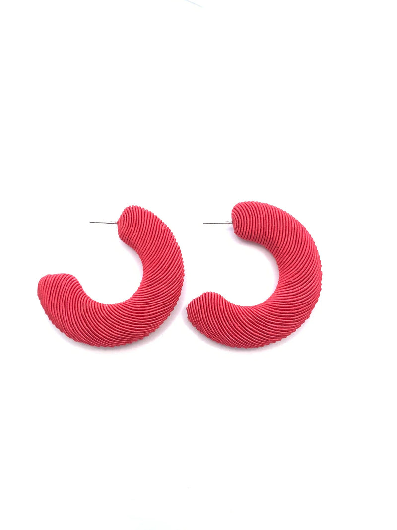 accessory jane || corded large red hoops