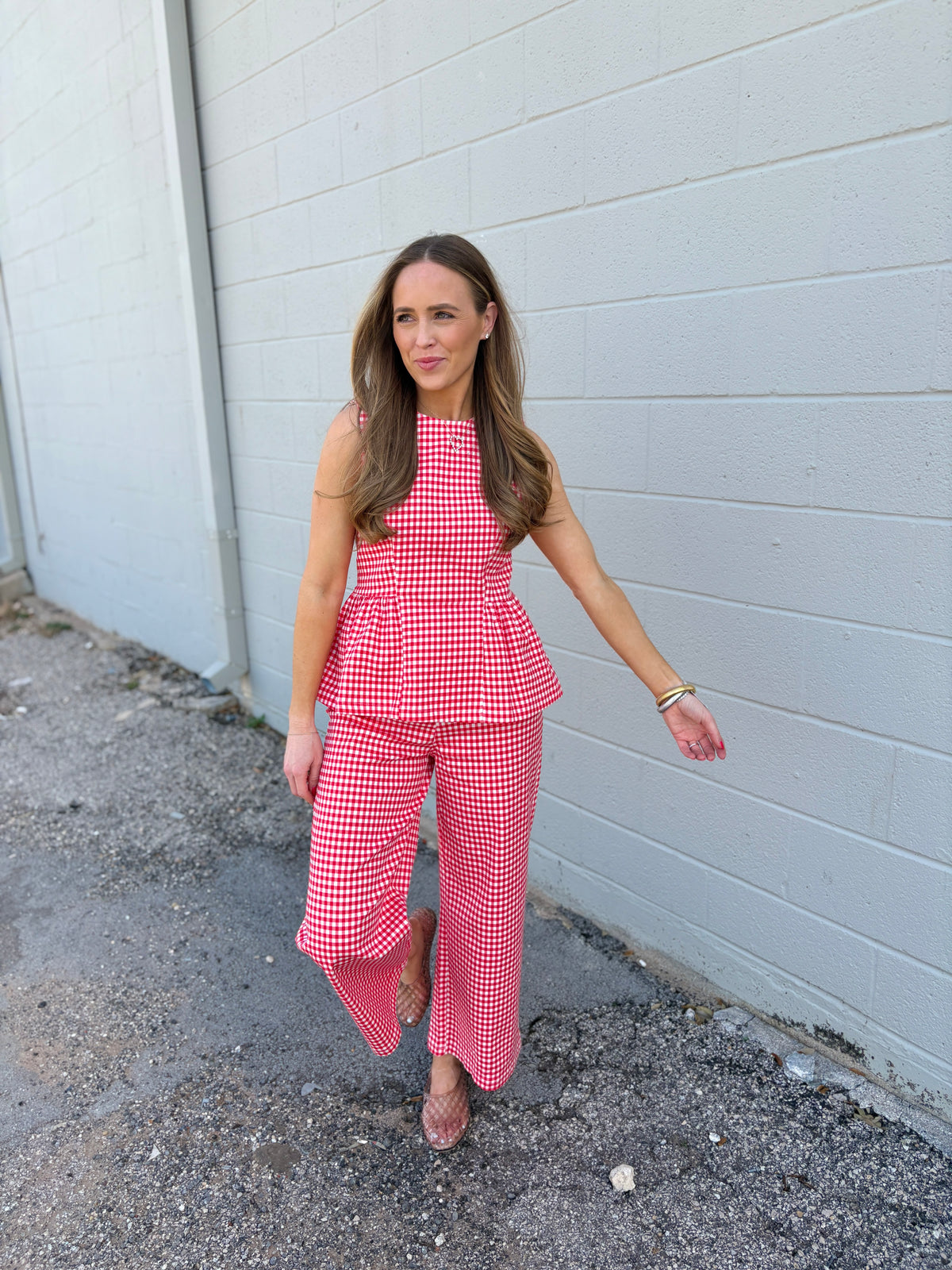check on it gingham tank