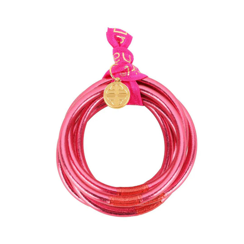 BuDhaGirl | pink all weather bangles | set of 6