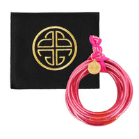 BuDhaGirl | pink all weather bangles | set of 6