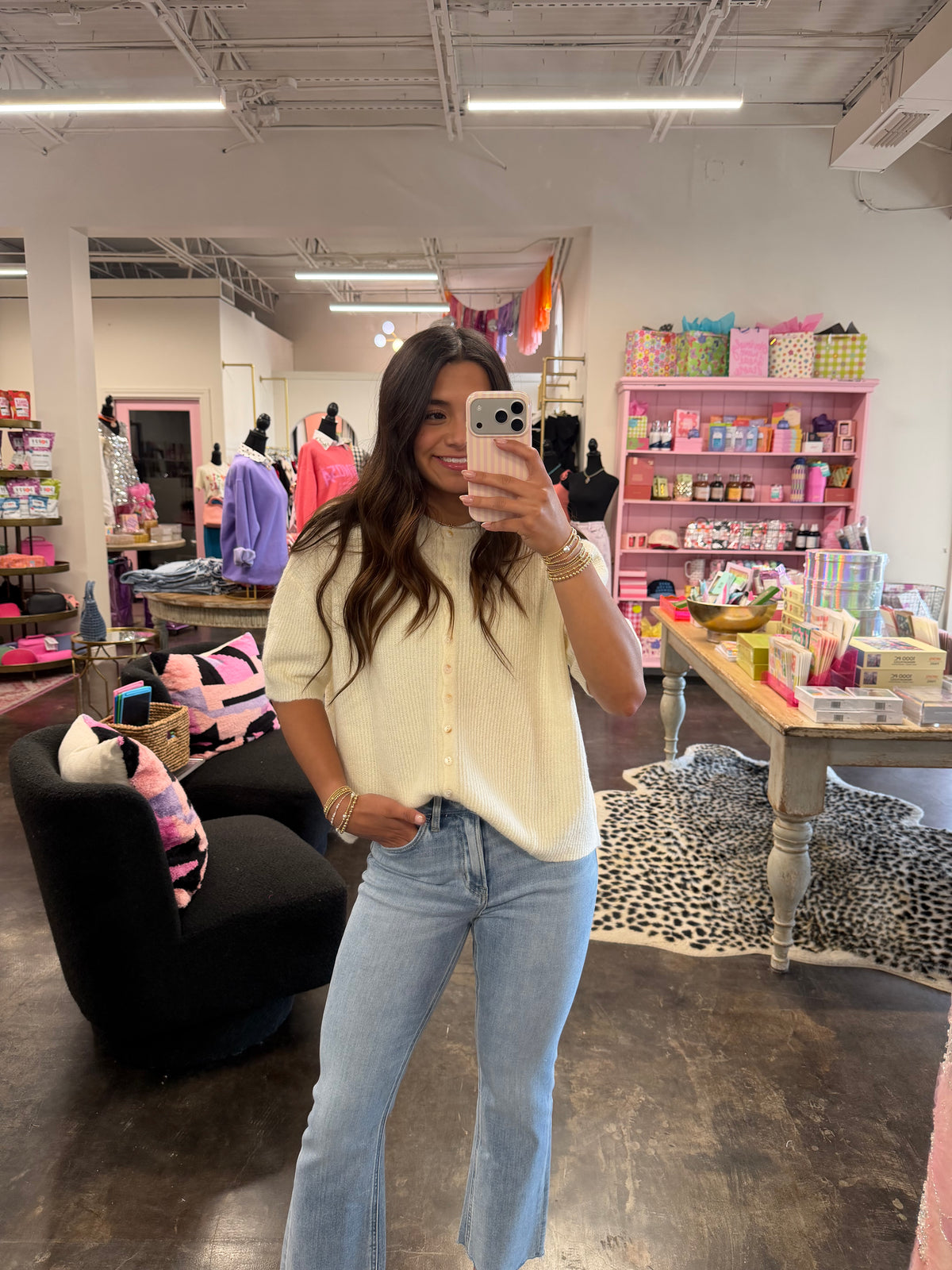 undone high-rise kick flare denim